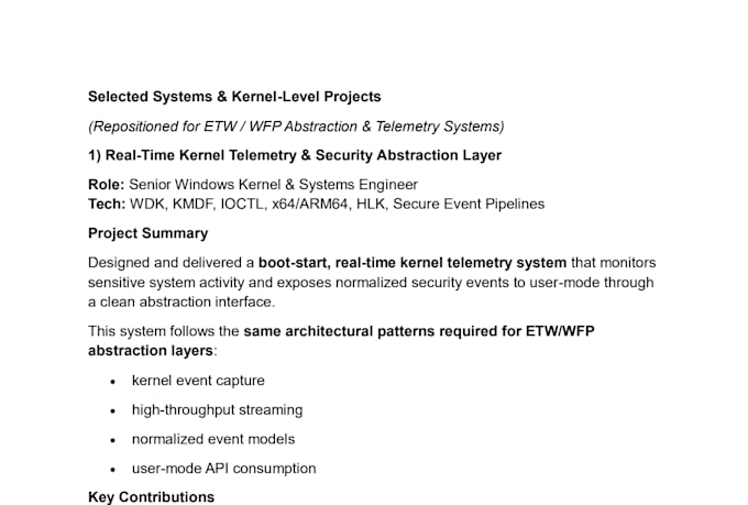 develop windows application and kernel drivers